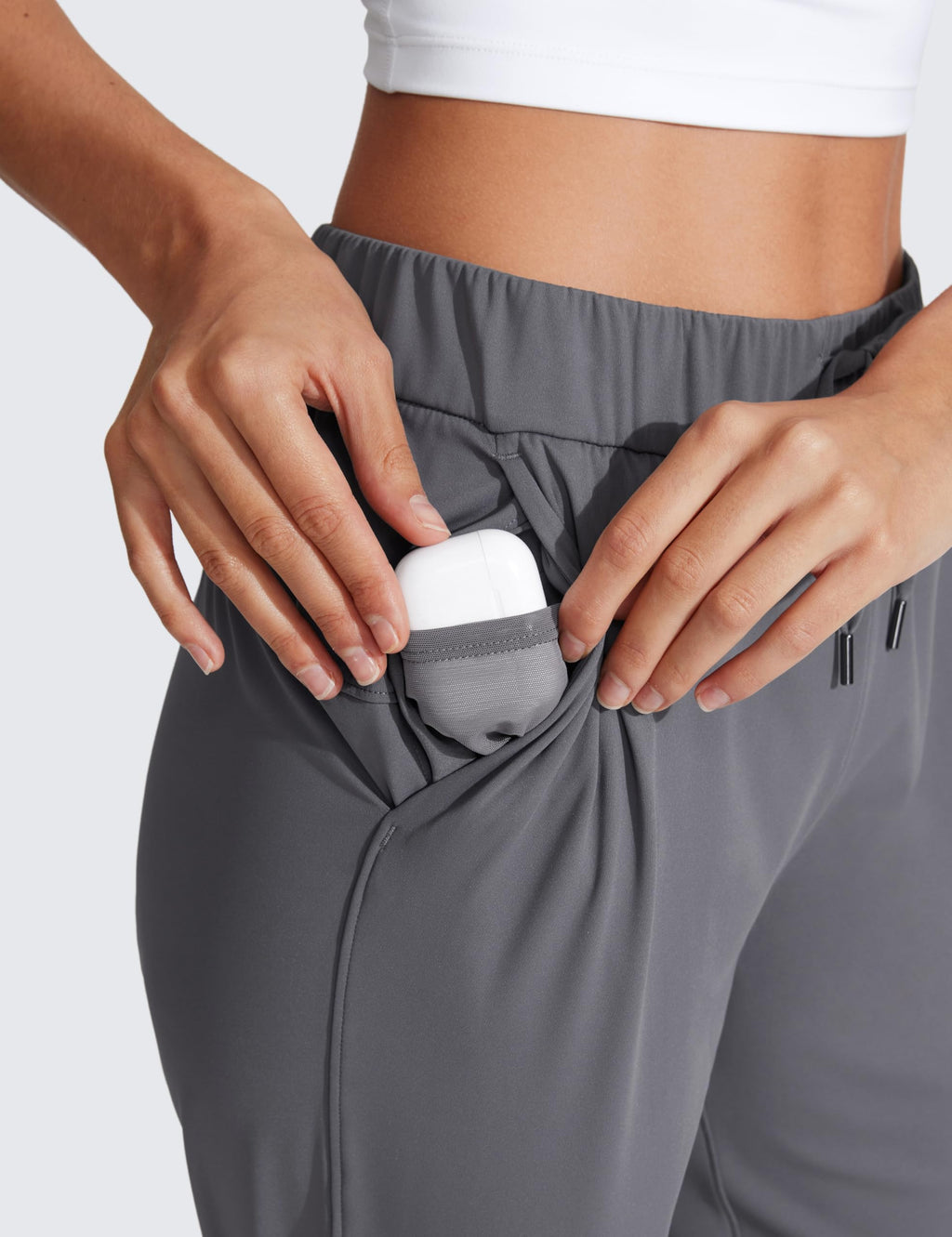 CRZ YOGA 4-Way Stretch Ankle Golf Pants for Women 27" - Casual Dress Work 7/8 Sweatpants with Pockets