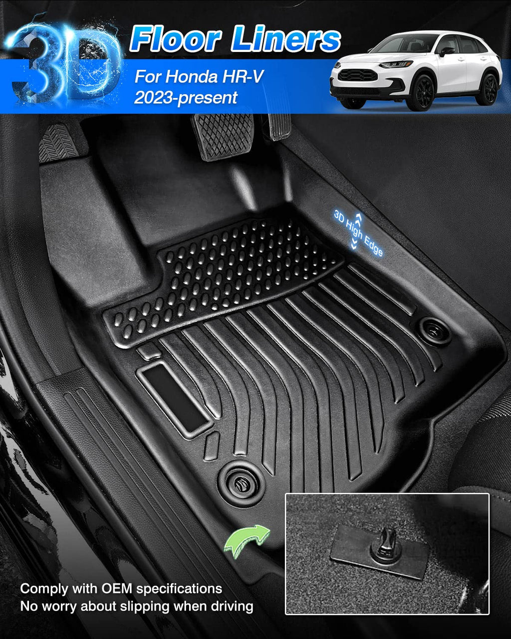 Cartist Floor Mats Compatible with Kia EV6 2022 2023 2024 2025 2026 Accessories All Weather Floor Liner Front & Rear 2 Rows Car Carpet Protection TPE Odorless