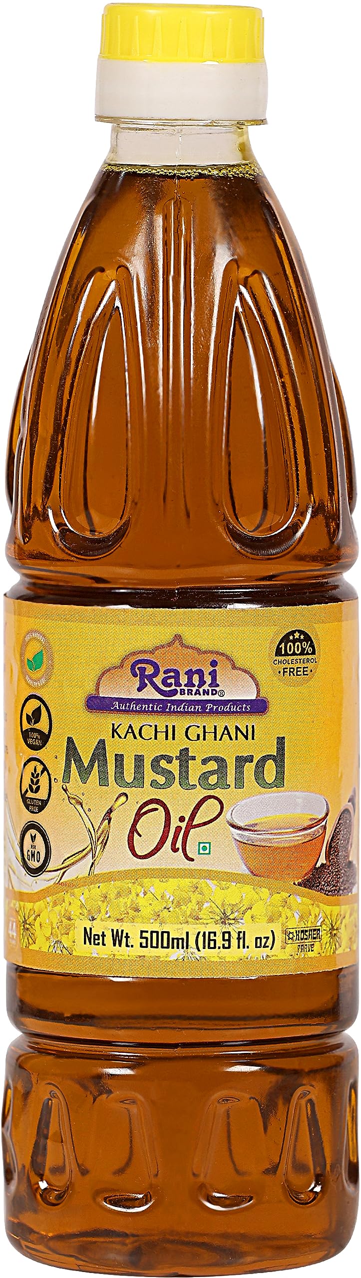 Rani Premium Oils Combo Set of 3 - Peanut Oil, Mustard Oil, Sesame Oil 16.9 Ounce (500ml) ~ Cold Pressed | 100% Natural | Kosher | NON-GMO | Vegan | Gluten Free