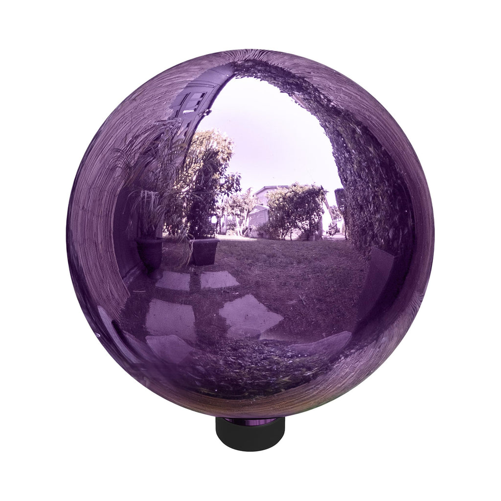 Alpine Corporation | 10" Indoor/Outdoor Glass Gazing Globe — Festive Garden & Yard Décor Accent — Blue