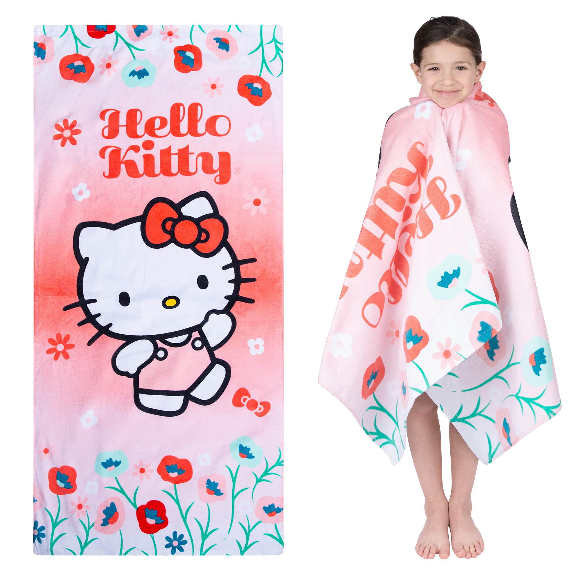 Barney Classic Kids Super Soft Cotton Bath/Pool/Beach Towel, 58 in x 28 in, (Offical Licensed Product) By Franco