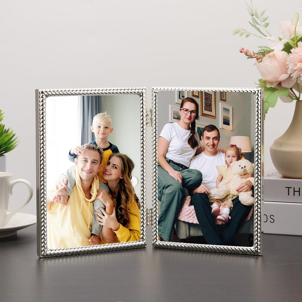 4x4 Gold Rope Design Metal Picture Frame With Mat for 3x3'', Premium Velvet Backing Real Glass Front Desktop & Wall Display Elegant Home Decor