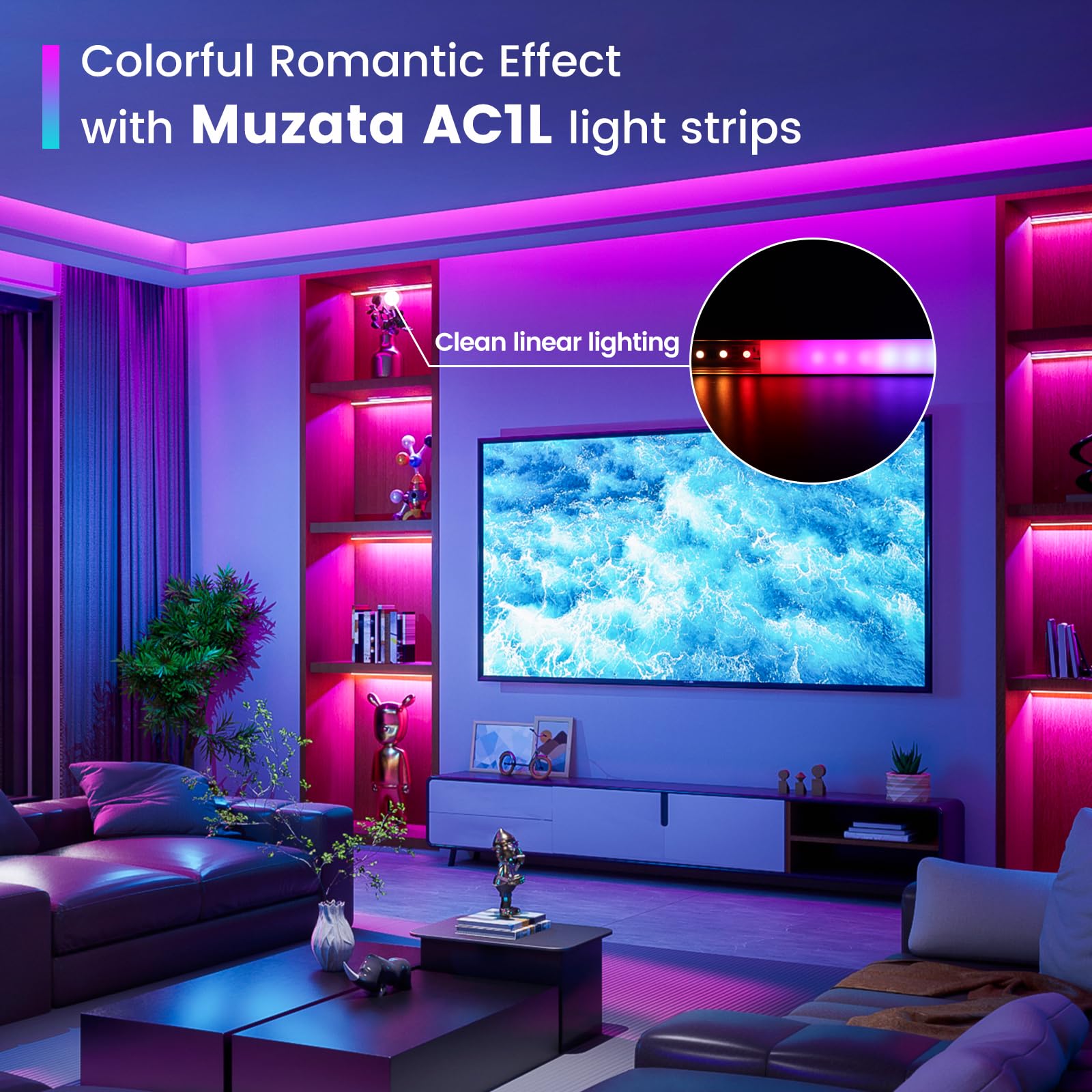 Muzata 10Pack 3.3FT/1M LED Channel Aluminum U Shape Silver LED Strip Diffuser Channel with Milky White Cover Easy Installation U1SW WW 1M