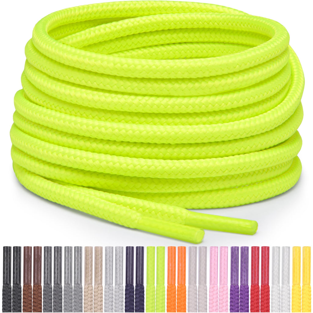 Miscly Round Shoelaces [1 Pair] 5/32″ Thick - For Shoes, Sneakers & Boots