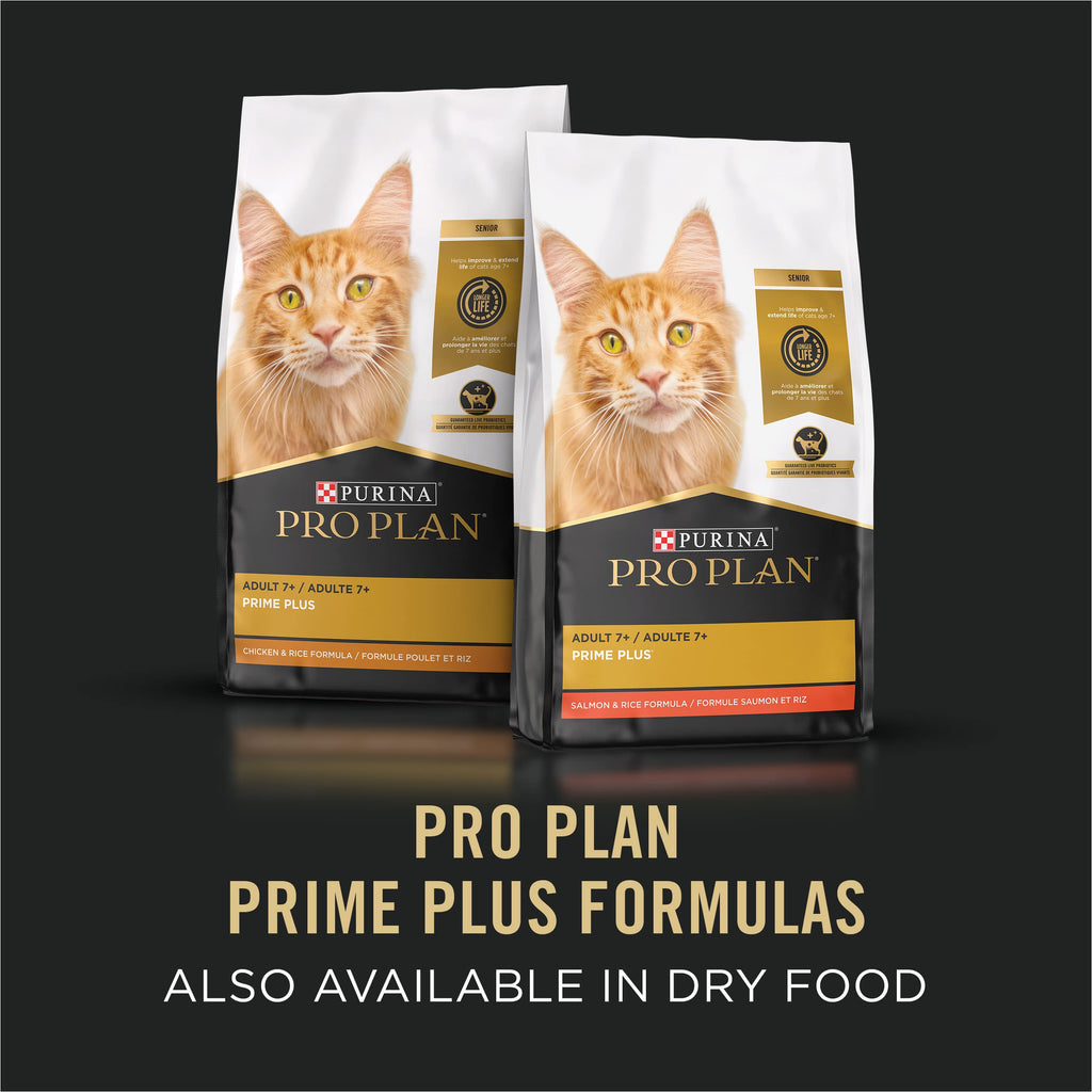 Purina Pro Plan Senior Cat Food Wet Pate, Ocean Whitefish and Salmon Entree - (Pack of 24) 3 oz. Pull-Top Cans