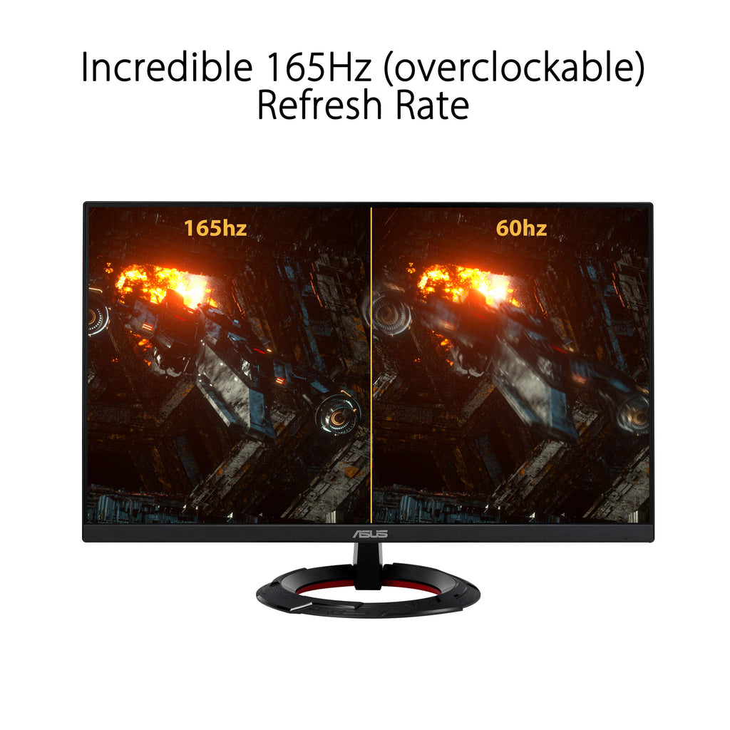 ASUS TUF Gaming 24” (23.8” viewable) 1080P Monitor (VG249QE5A) - FHD, 144Hz Overclock to 146Hz, IPS, Extreme Low Motion Blur Sync, 1ms, Speakers, Variable Overdrive, DisplayWidget Center, 3yr Warranty
