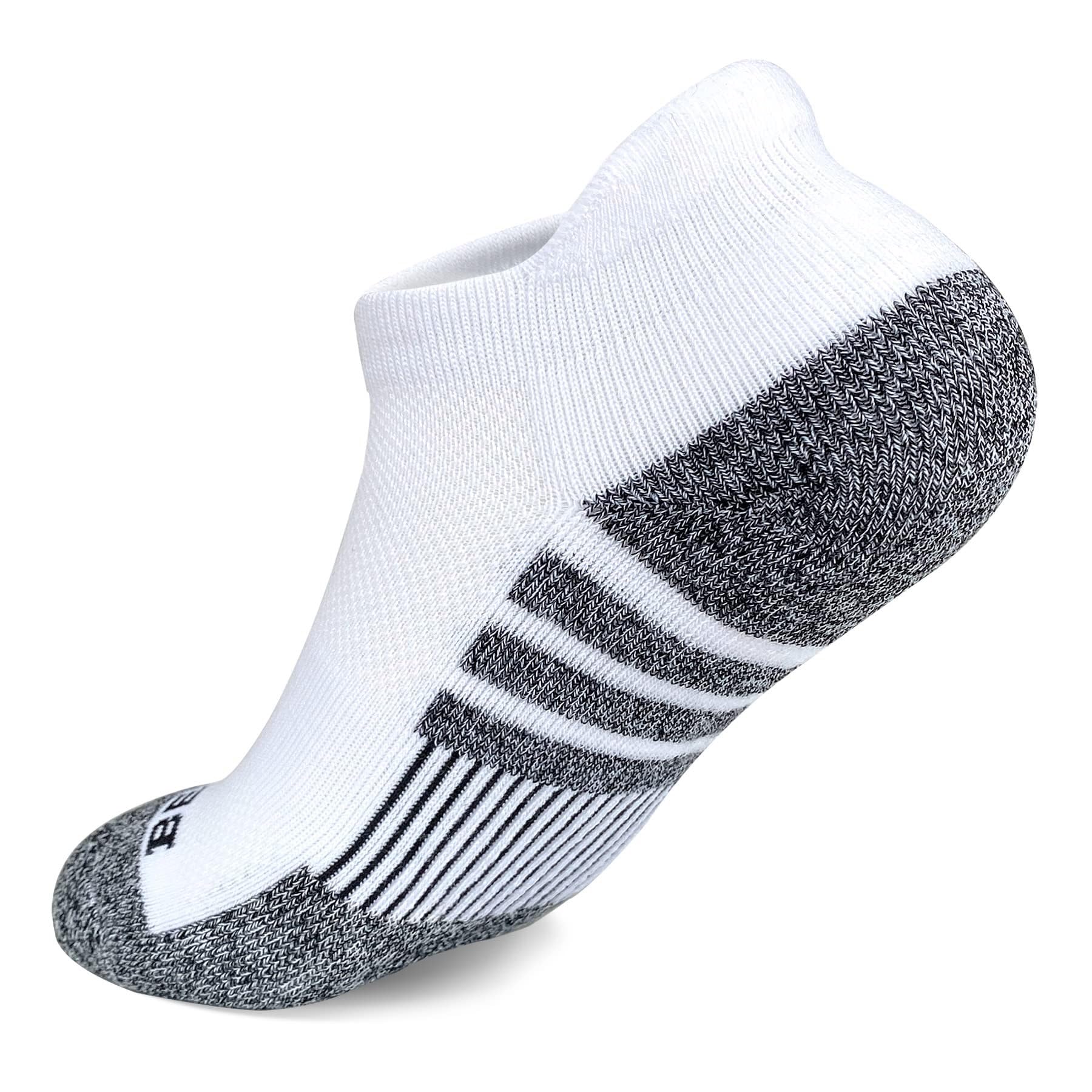 BERING Kids' Athletic Cushion Ankle Socks 6 Pairs Low Cut Heel Tab for Youth Big Boys Girls