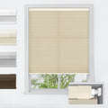 LazBlinds No Tools No Drill Cordless Cellular Shades, Blackout Light Blocking Honeycomb Shades for Home, Thermal Insulation Blinds for Windows, 20" W x 48" H, Beige
