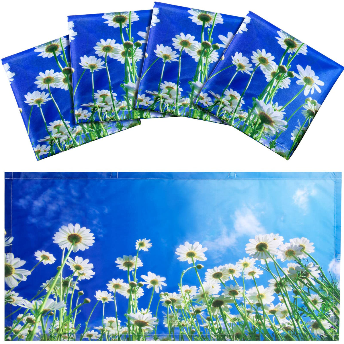 Hortsun 4 Pack Fluorescent Light Covers 4 x 2 Feet Magnetic Light Cover for Drop Ceiling, Fluorescent Ceiling Shade Filters for Office Classroom Home Hospital Decor(Beach)