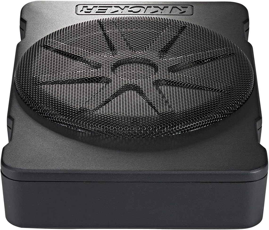 KICKER 46HS10 Hideaway Compact Powered Subwoofer, 10-Inch