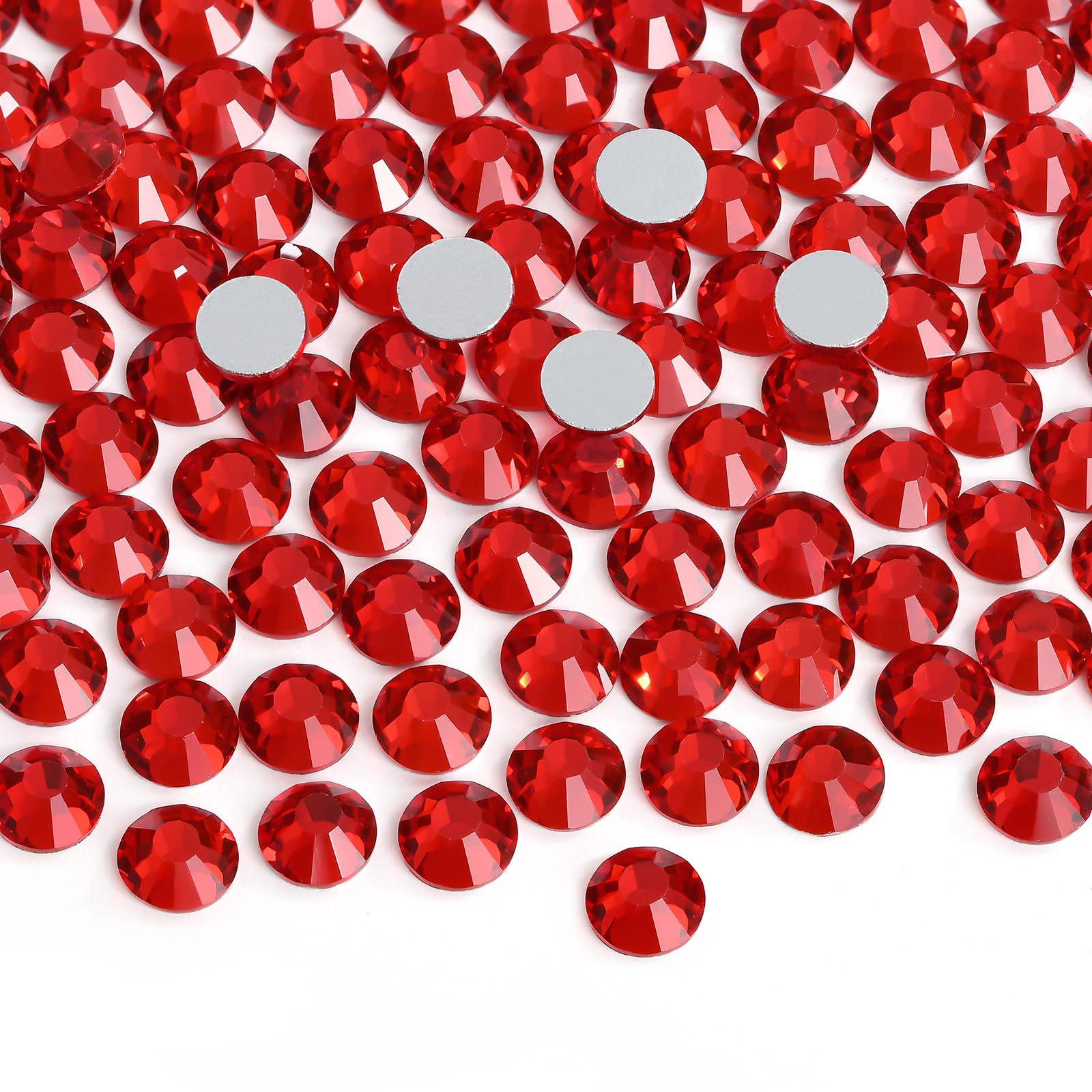 2880 Pieces Flatback Rhinestones Glue Fix Crystal Glass Diamantes Gems for Crafting Nail Art Crafts Decorations Clothes Shoes 1.4 mm (ss3, Amber)