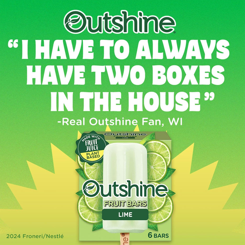 Outshine, Lime Frozen Fruit Bars, 6 Count (Frozen)