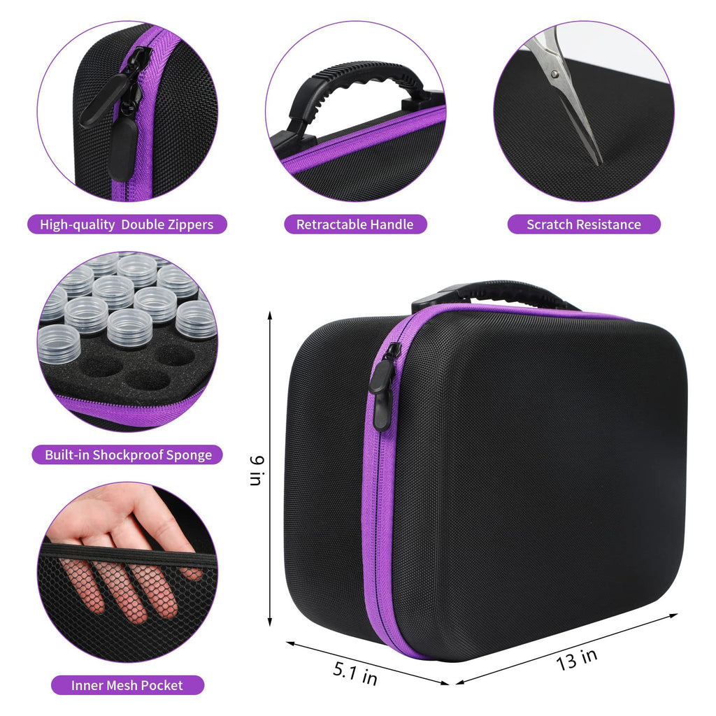 Douorgan Diamond Painting Storage Containers Portable Bead Organizer Shockproof Bead Art Storage Case Jewelry Beads Storage Box (30 Small Boxes)