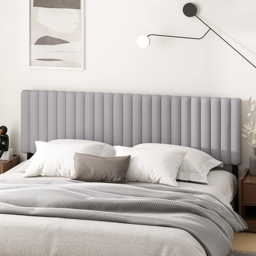 FURINNO Roanne Tufted Headboard, Twin, Black