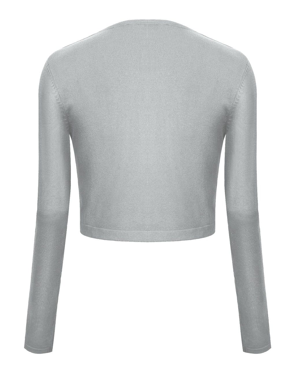 Urban CoCo Women's Long Sleeve Button Up Cropped Cardigan Sweaters for Women Crew Neck Short Bolero Shrug for Dresses