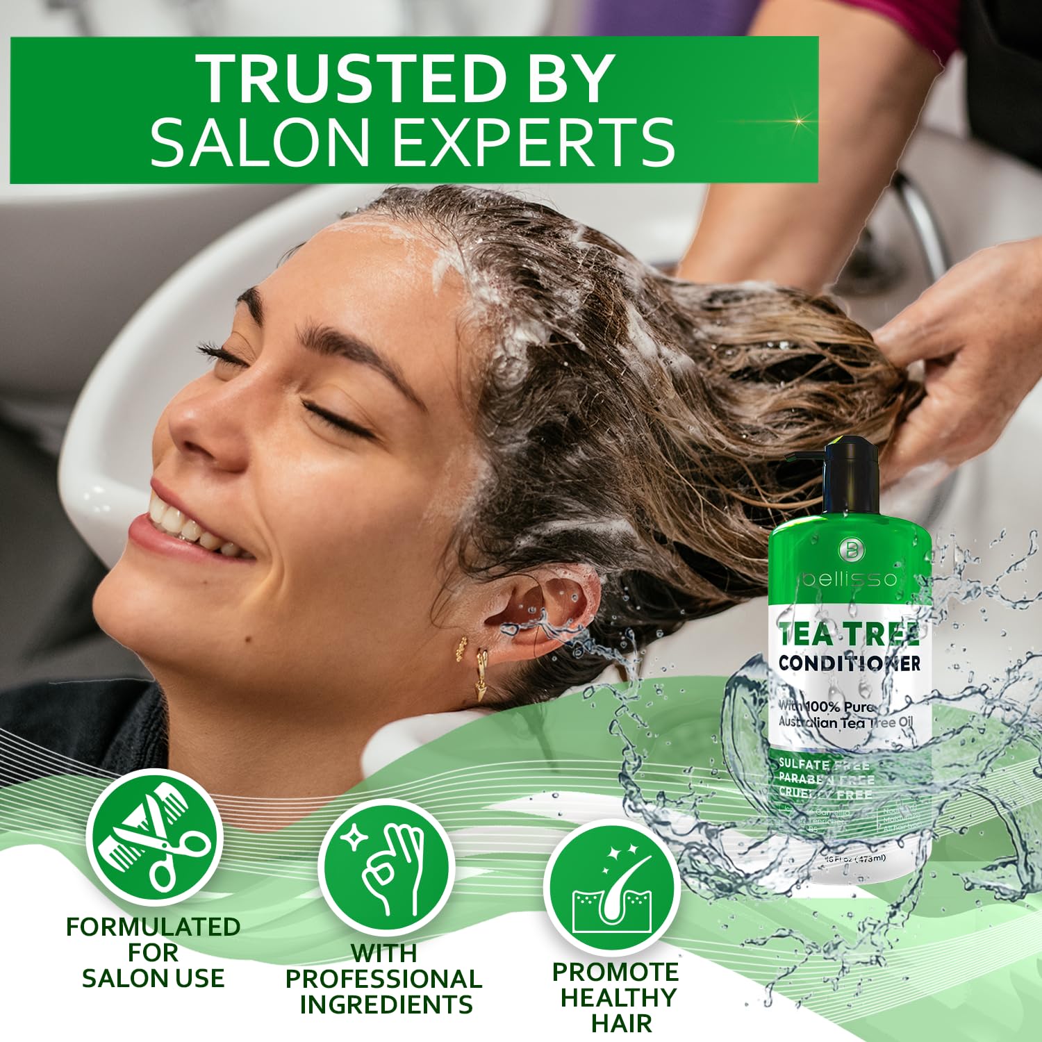 Apple Cider Vinegar Conditioner - Sulfate Paraben and Silicone Free - For Dry, Damaged and Oily Hair - Anti Dandruff Product for Fine Itchy Scalp Build Up - Cleansing Treatment for Women and Men