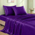 VACVELT 3pcs Beige Satin Sheets Twin Size Bed Set, 15 Inch Deep Pocket Silky Satin Sheet Set, Soft Satin Bedding Set Cooling & Luxury Bed Sheets, 1 Fitted Sheet + 1 Flat Sheet + 1 Pillowcase