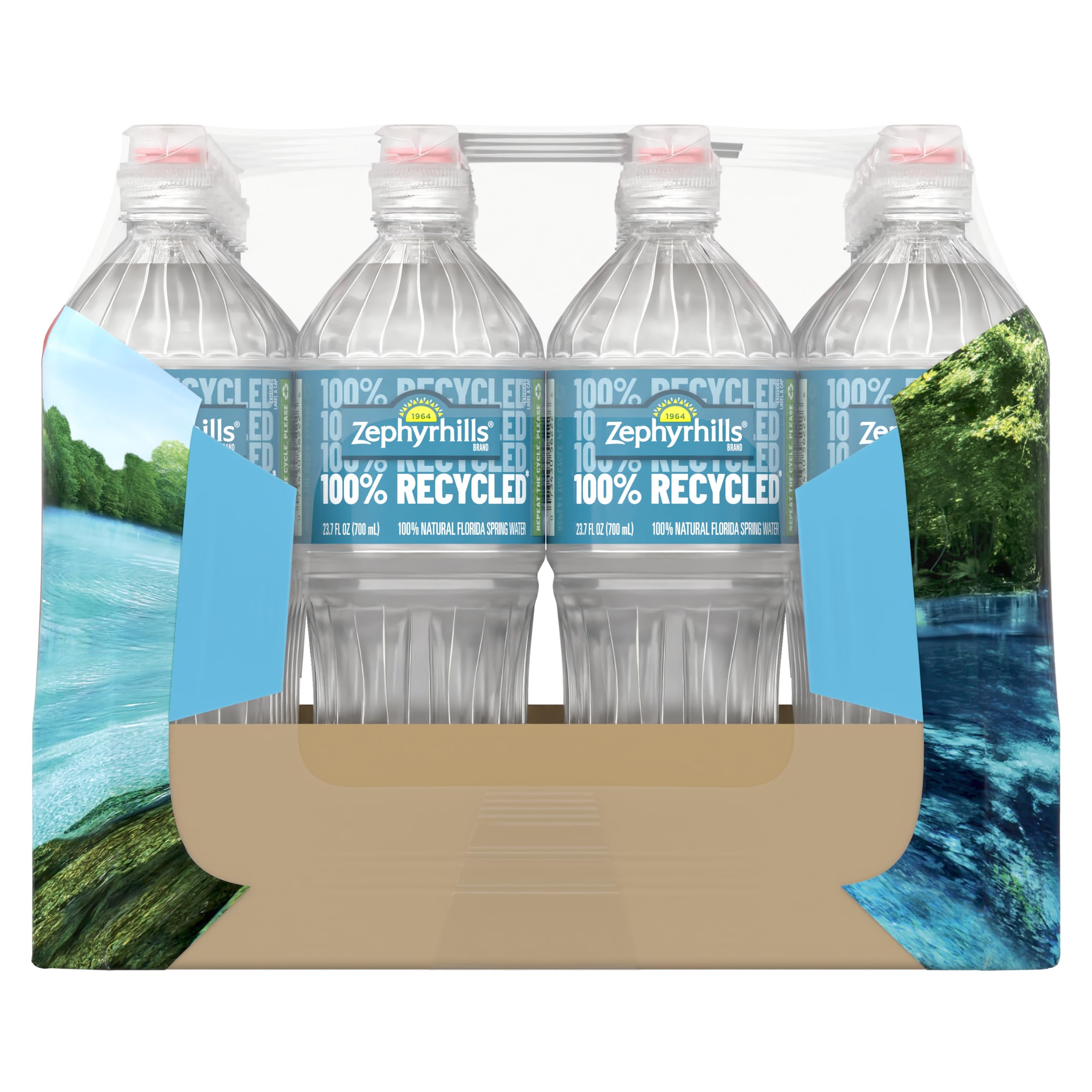 Zephyrhills Spring Water, 8 oz Mini Bottles, 48 Pack (3 Cases)