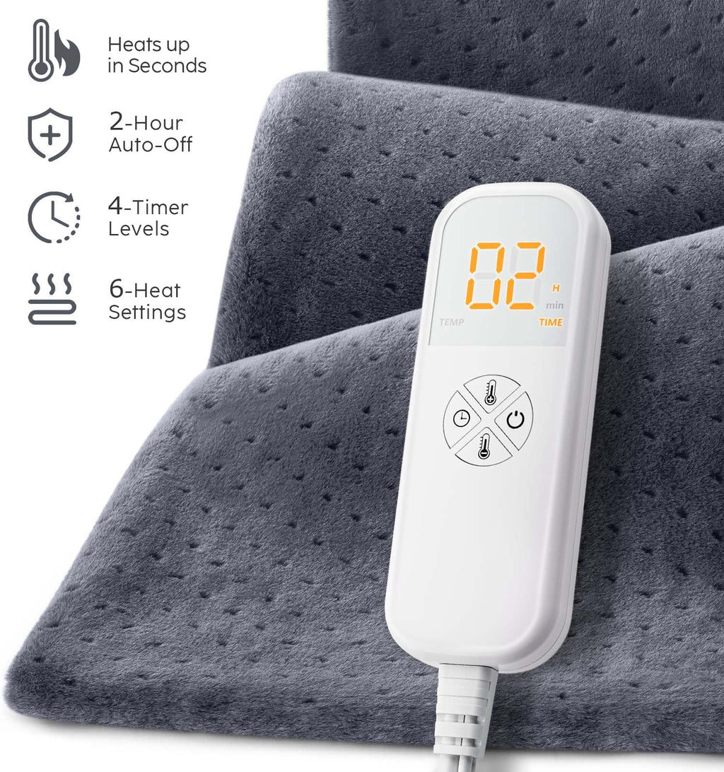 Fathers Day Dad Gifts from Daughter, Heating Pad for Back Pain & Cramps - Ultimate Pain Relief & Versatile Gift for Women, Men - Ideal for Christmas, Soft Machine Wash Fabric, King Size 12"x24"