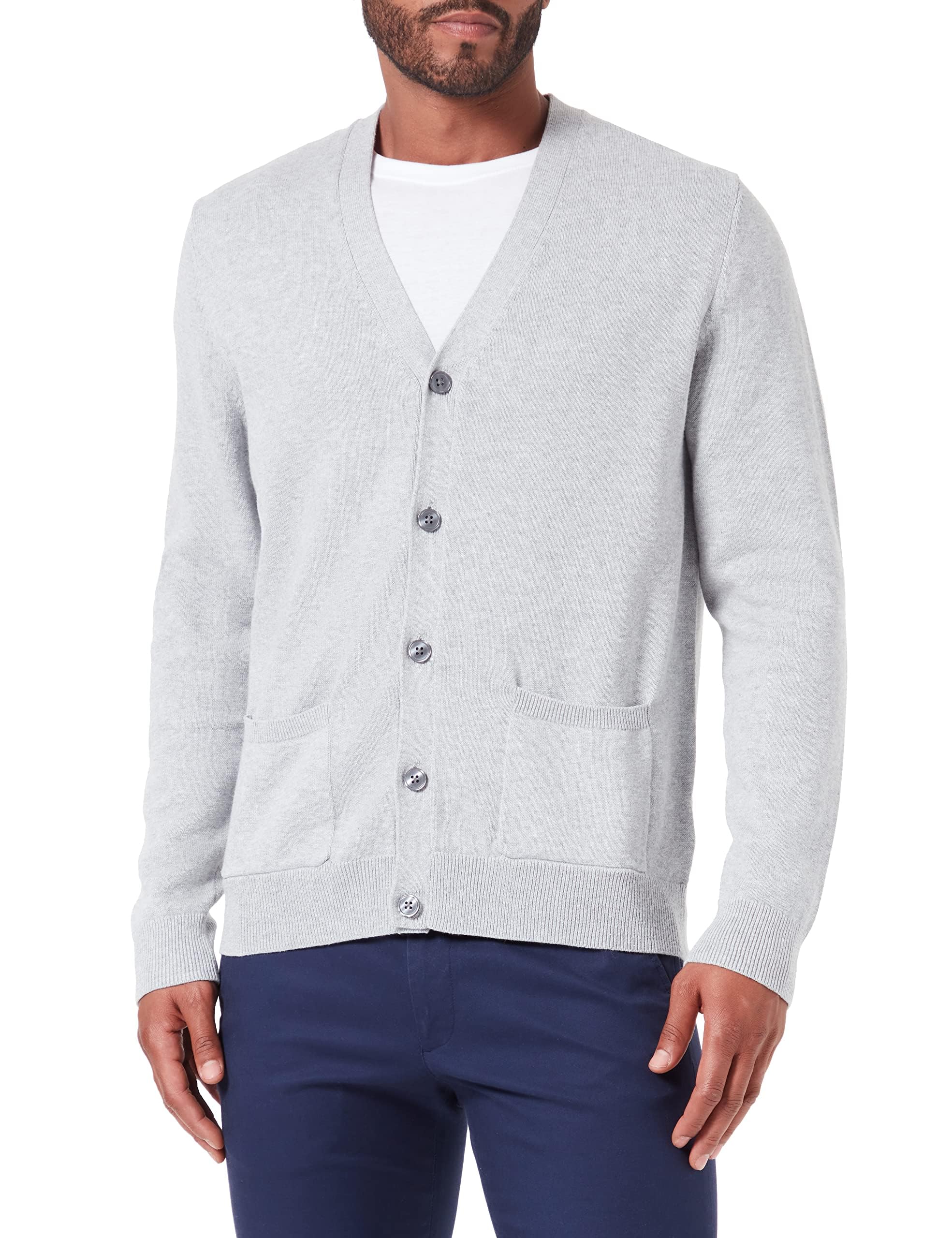 Amazon Essentials Men's V-Neck Cotton Cardigan Sweater