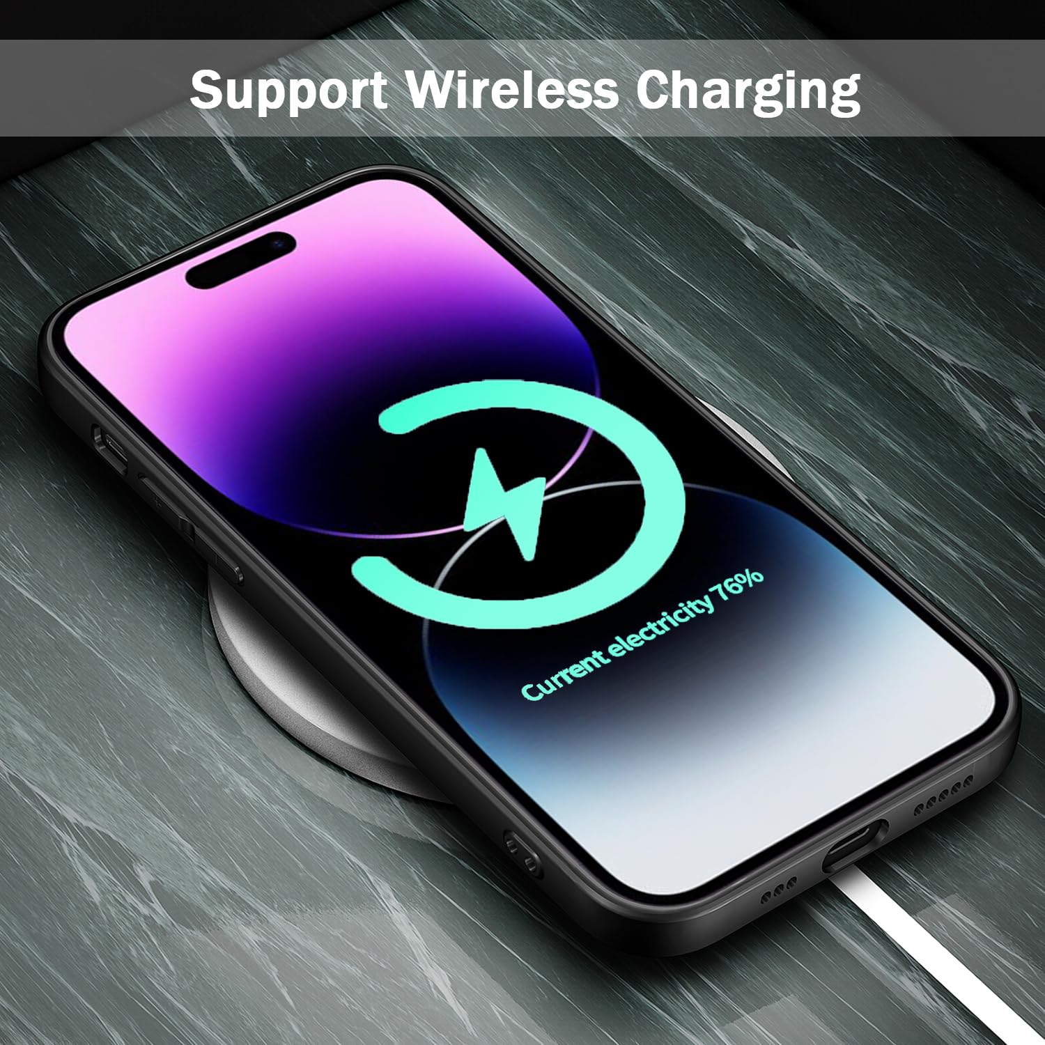 TENOC Phone Case Compatible with iPhone 11, Black Case Anti-Fingerprint Protective Bumper Matte Cover for 6.1 Inch