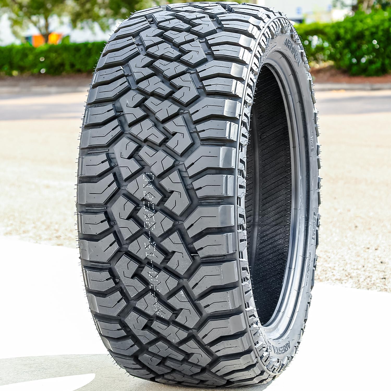 Arisun Aresta R/T ZG07 All-Terrain Mud Off-Road Light Truck Radial Tire-33X12.50R20LT 33X12.50X20 33X12.50-20 114Q Load Range E LRE 10-Ply BSW Black Side Wall
