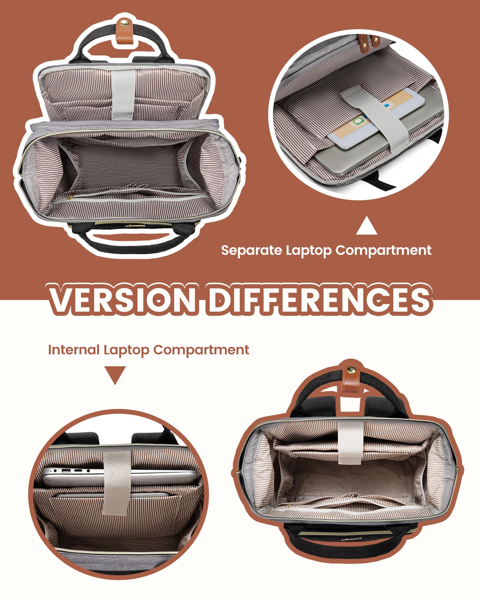 LOVEVOOK Laptop Backpack for Women, 15.6 inch Waterproof Nurse Bag Teacher Work Backpack Purse for Women, Travel Computer Backpack for College Office Business Ladies