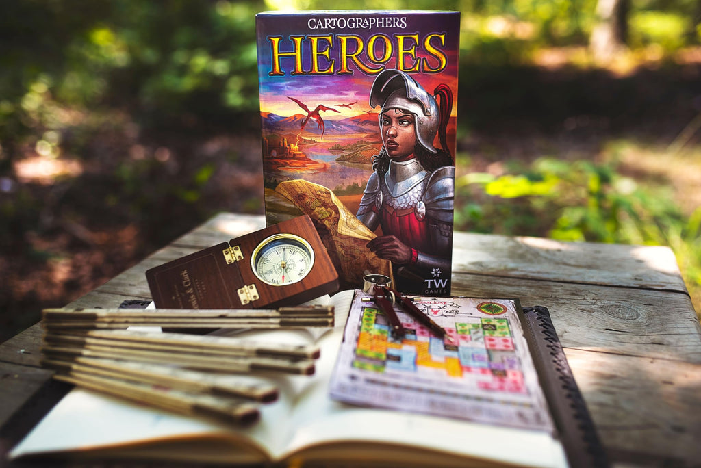 Cartographers Board Game | Award-Winning Game of Map Drawing | Strategy Flip and Write Family Game of Fantasy Cartography | 30-45 Minutes for 1-99 Players Ages 10+ | Thunderworks Games