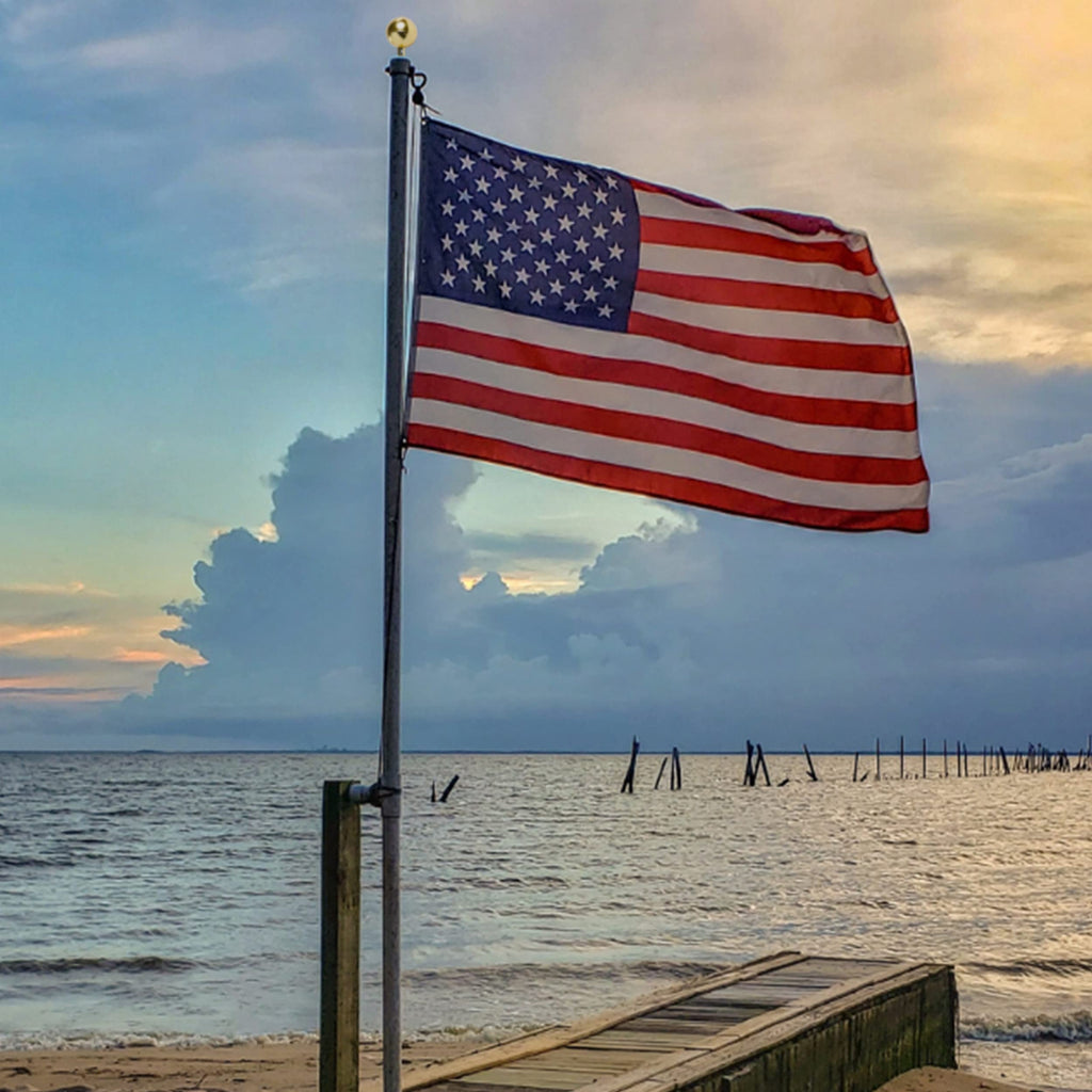 2X3 American Flag for Outside | American Flag Made in USA Heavy Duty American Flags for Outside 2X3 with Embroidered Stars and Sewn Stripes - All Weather US