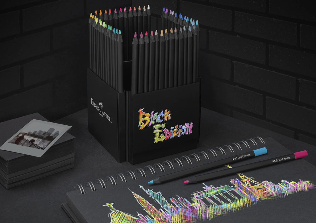 Faber-Castell Black Edition Colored Pencils| Great Back to School Art Supplies | Classic (12 Count)