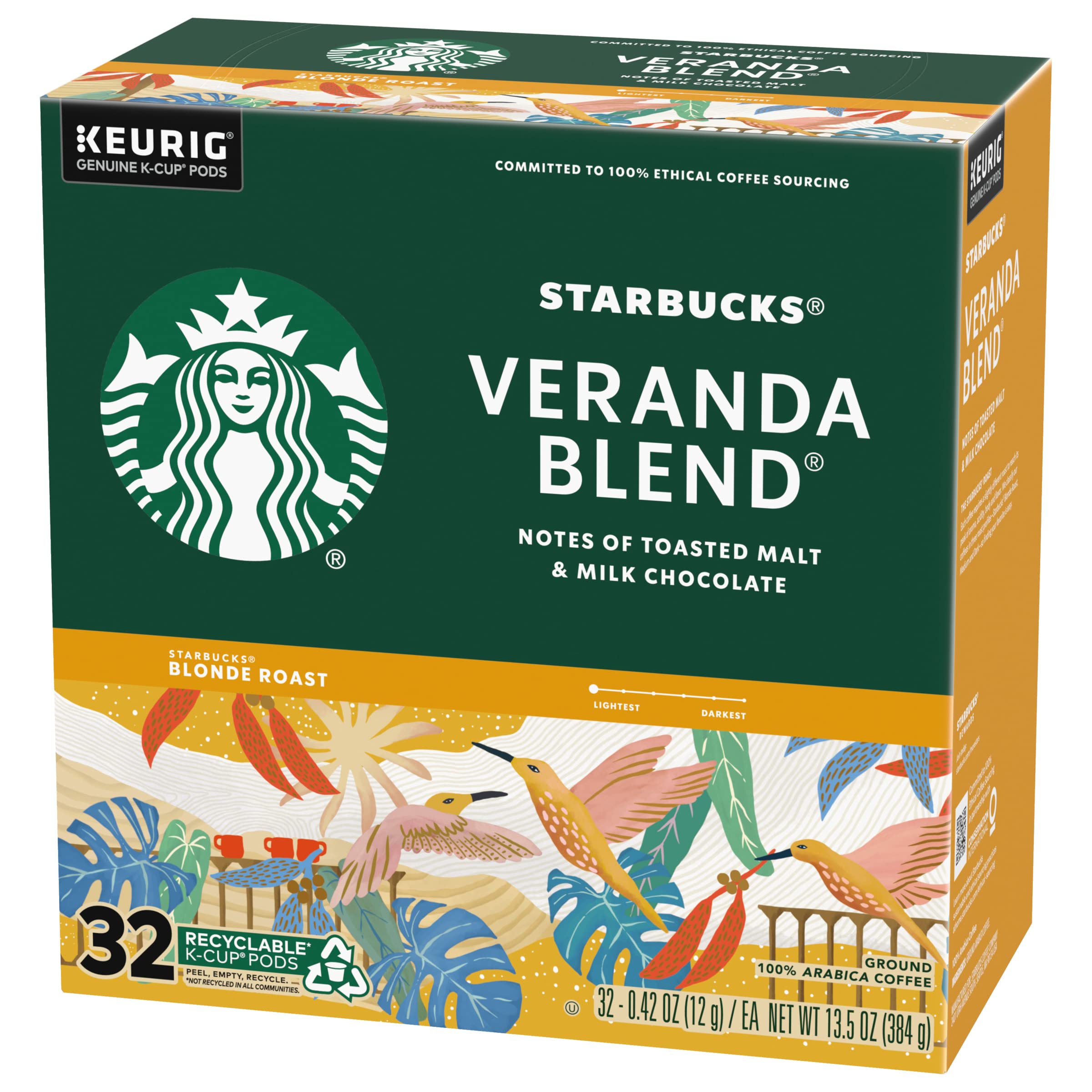 Starbucks K-Cup Coffee Pods, Starbucks Blonde Espresso Roast Hot or Iced Coffee, 22 Keurig Pods