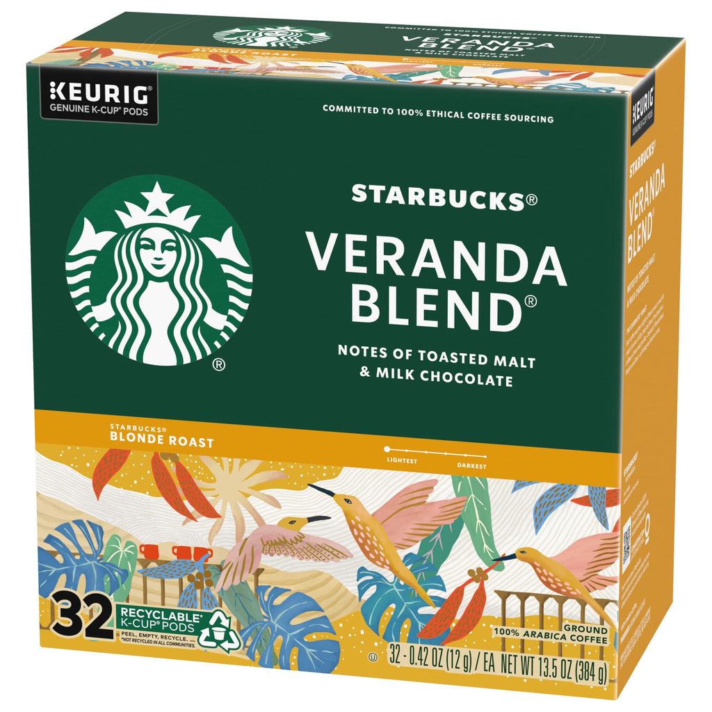 Starbucks K-Cup Coffee Pods, Starbucks Blonde Espresso Roast Hot or Iced Coffee, 22 Keurig Pods