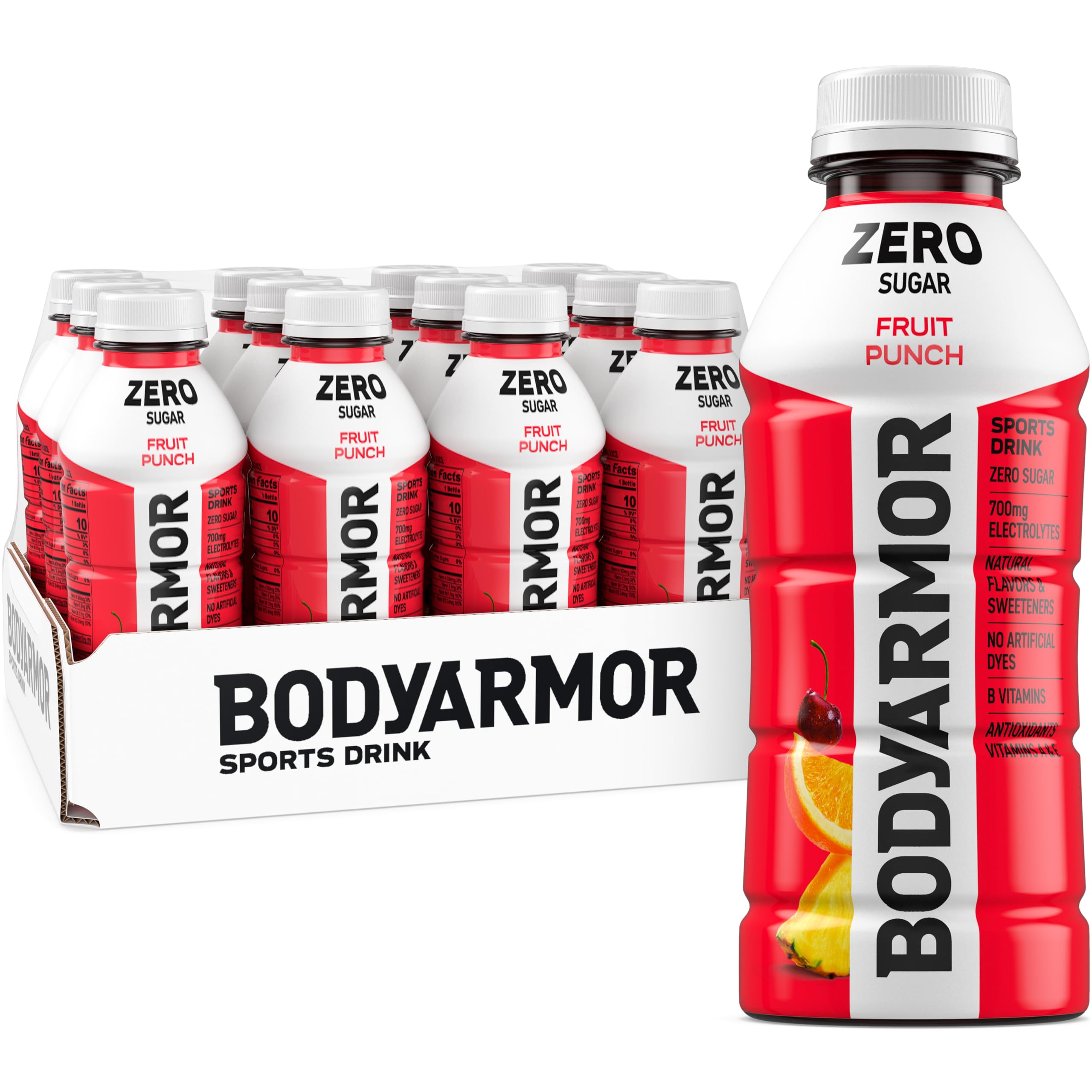 BODYARMOR Lyte Sports Drink Low-Calorie Beverage, Blueberry Pomegranate, Coconut Water Hydration, Natural Flavors with Vitamins, Potassium-Packed Electrolytes, 16 Fl Oz (Pack of 12)