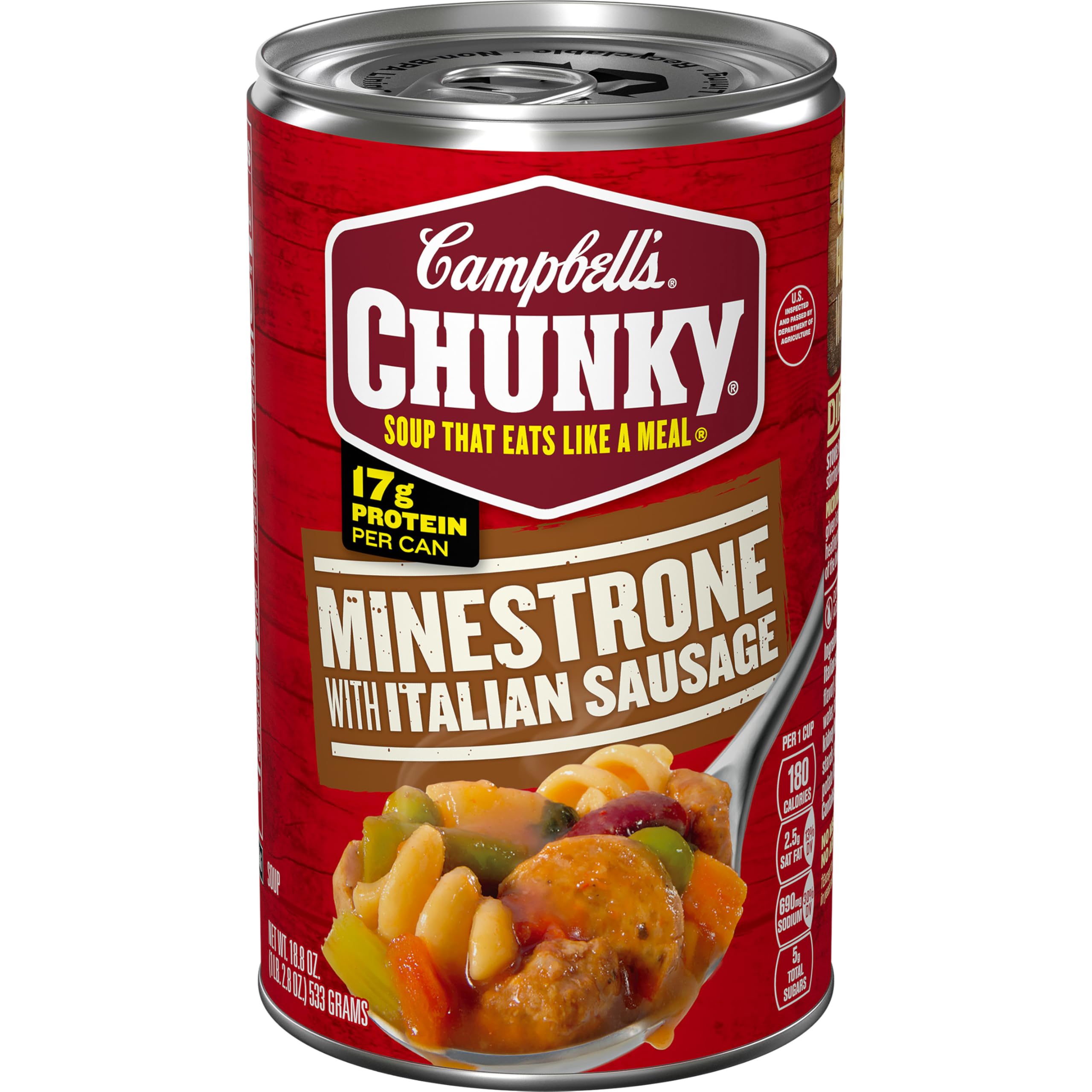 Campbell’s Chunky Soup, Baked Potato with Cheddar and Bacon Bits Soup, 18.8 Oz Can