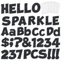 237 Pcs Glitter Bulletin Board Letters, Numbers and Punctuation, Poster Board Letters Alphabet Cut Out Cardboard Letters Accessories for Classroom Display Decorating Supplies 4inch (Black)