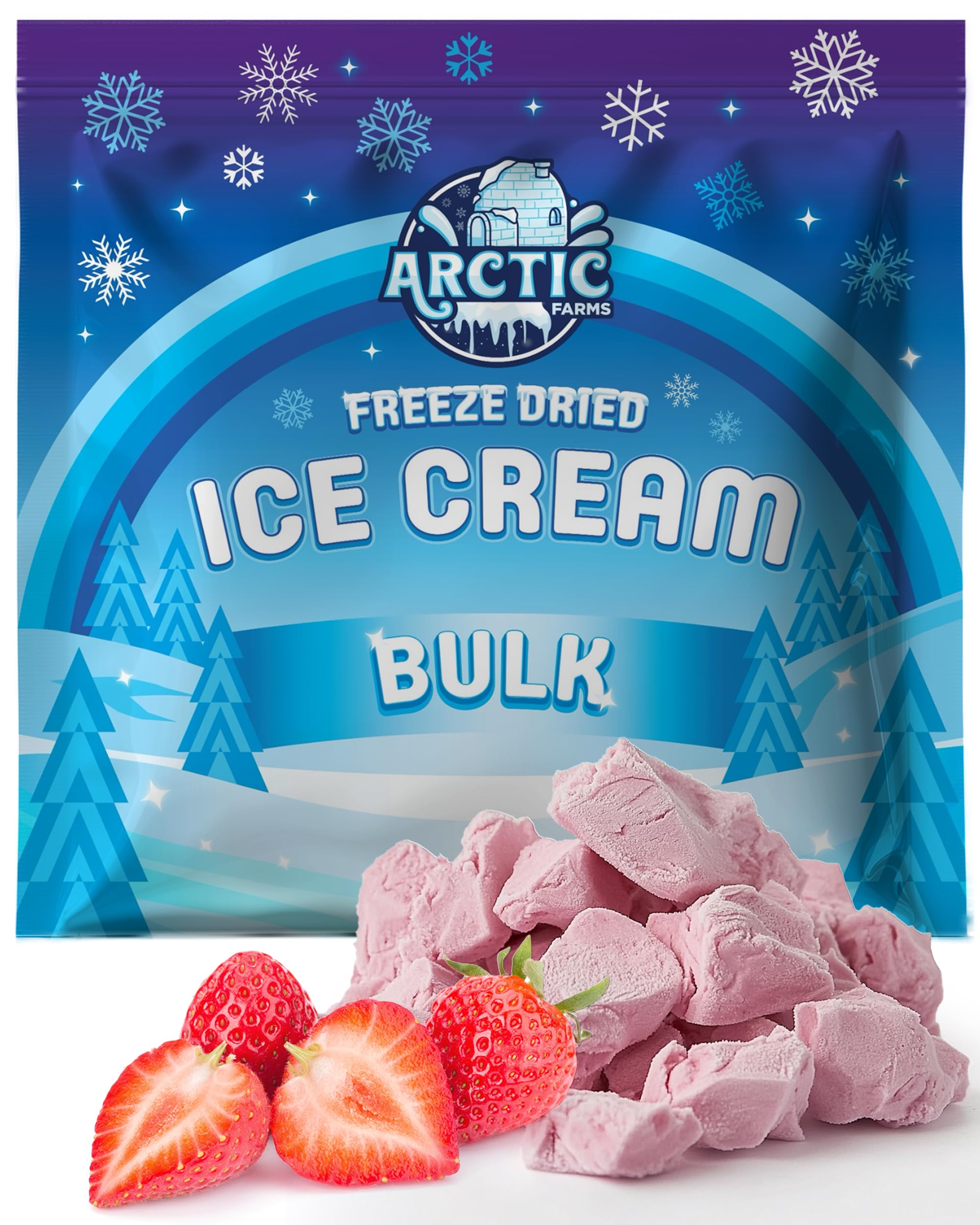 Arctic Farms Freeze Dried Ice Cream Bits Bagged and Boxed - Does Not Melt (1lb, S'mores)