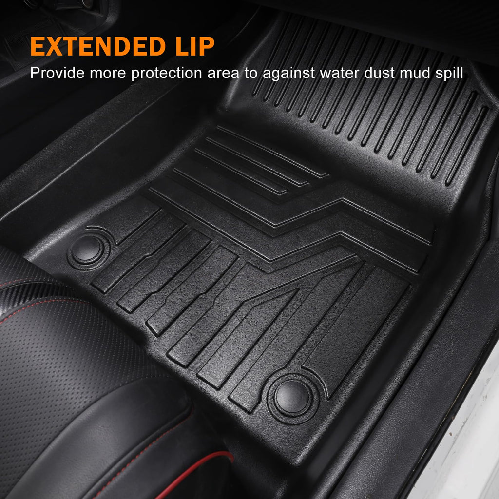 KUST Floor Mats & Trunk Cargo Mat for Toyota RAV4 2019-2025, All Weather Rear Trunk Cargo Liner for RAV4 Accessories TPE Rubber Raised Edge 4PCS