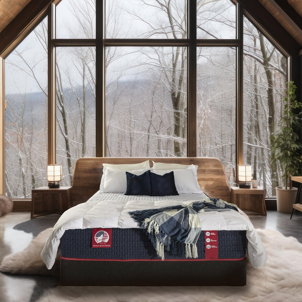 Wolf Twin Mattress - 12-Inch Essential Medium Memory Foam Hybrid Mattress with 7 Layers, Individually Wrapped Coil, Cooling Design, 101-Night Trial, Provides The Right Level of Comfort and Support