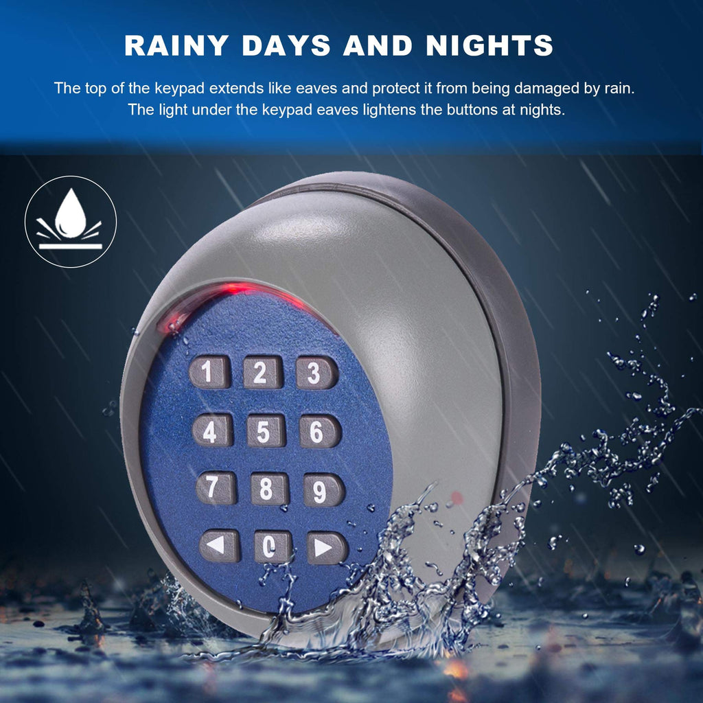CO-Z WCR1 Gate Opener Remote Control, 433.92 MHz Gate Clicker with 100' Range Visor Clip, 3 in 1 Programmable Gate Remote Wireless Key for Automatic Swing & Sliding Gate Opener Garage Opener