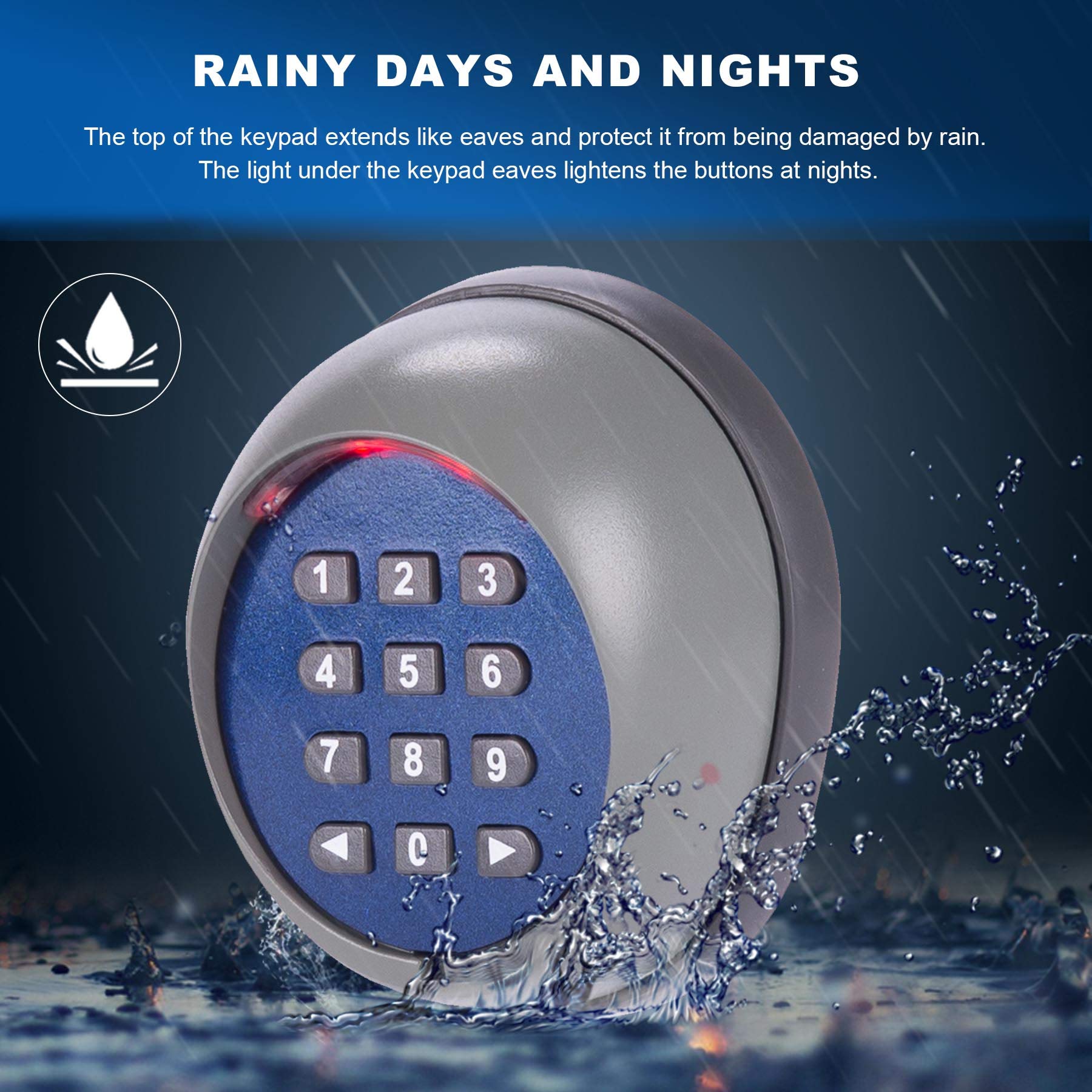 CO-Z WCR1 Gate Opener Remote Control, 433.92 MHz Gate Clicker with 100' Range Visor Clip, 3 in 1 Programmable Gate Remote Wireless Key for Automatic Swing & Sliding Gate Opener Garage Opener