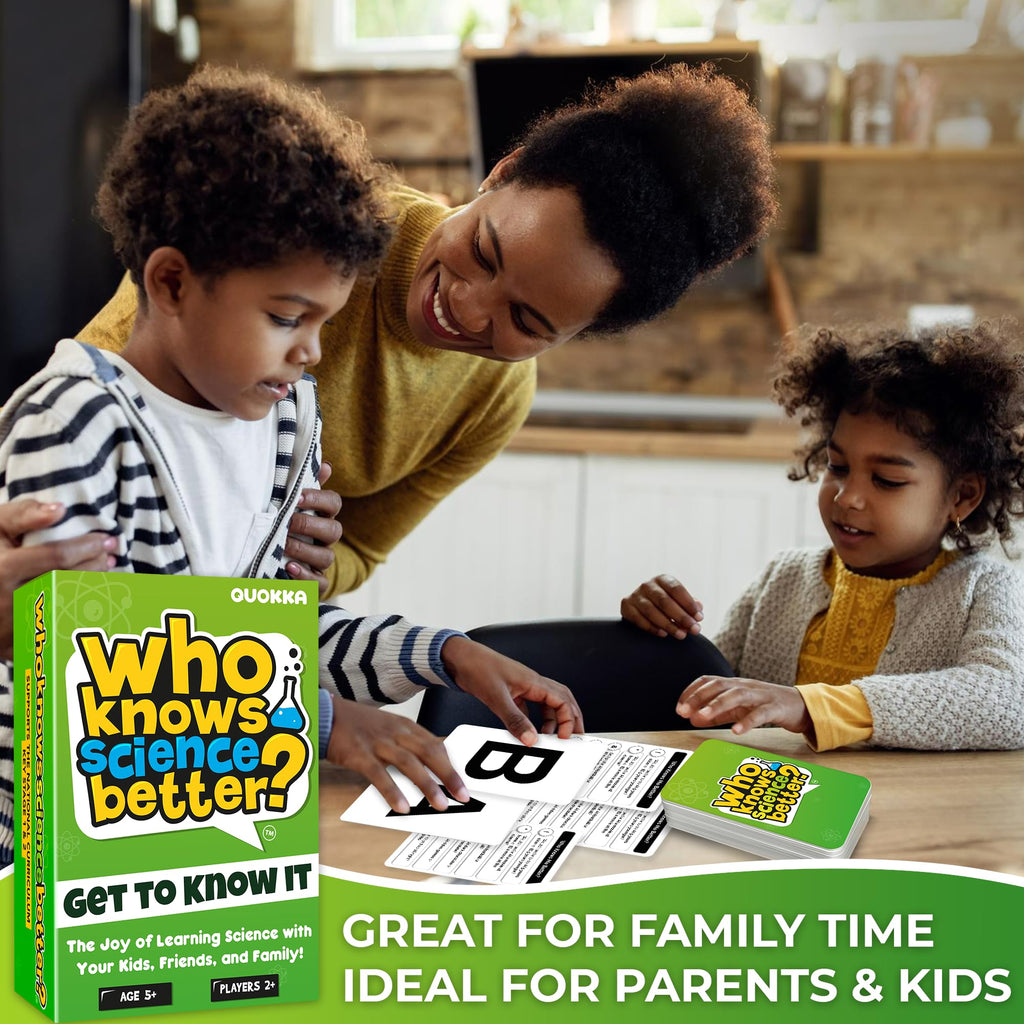 Family Board Games for Kids and Adults - Trivia Card Games for Kids 8-12 and Adults - Who Knows Me Better for Family Game Night - 500+ Facts Questions from Ages 6-8 — Fun Travel Car Activities for 5+