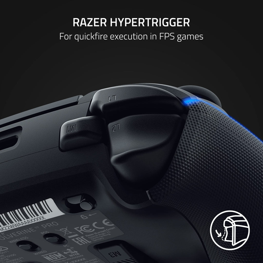 Razer Wolverine V2 Pro Wireless Gaming Controller for PlayStation 5 / PS5, PC: Mecha-Tactile Action Buttons - 8-Way Microswitch D-Pad - HyperTrigger - 6 Remappable Buttons - Chroma RGB   - Black
