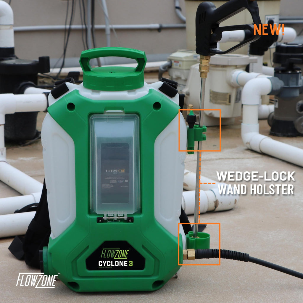 FlowZone Cyclone 3 Battery Powered Backpack Sprayer - Variable-Pressure 5-Position Electric Lawn & Garden Sprayer - 4 Gallon (Battery & Charger Included)