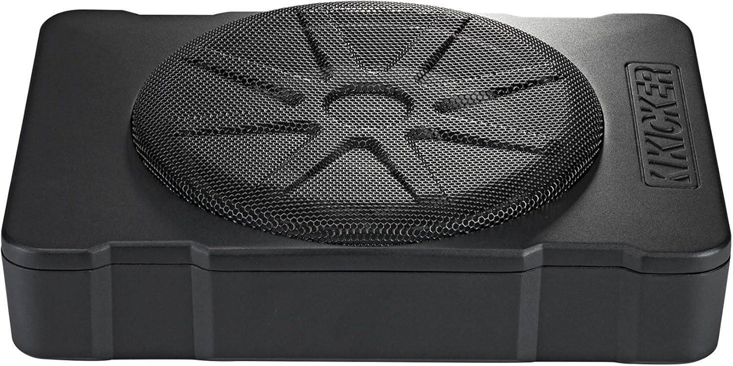 KICKER 46HS10 Hideaway Compact Powered Subwoofer, 10-Inch