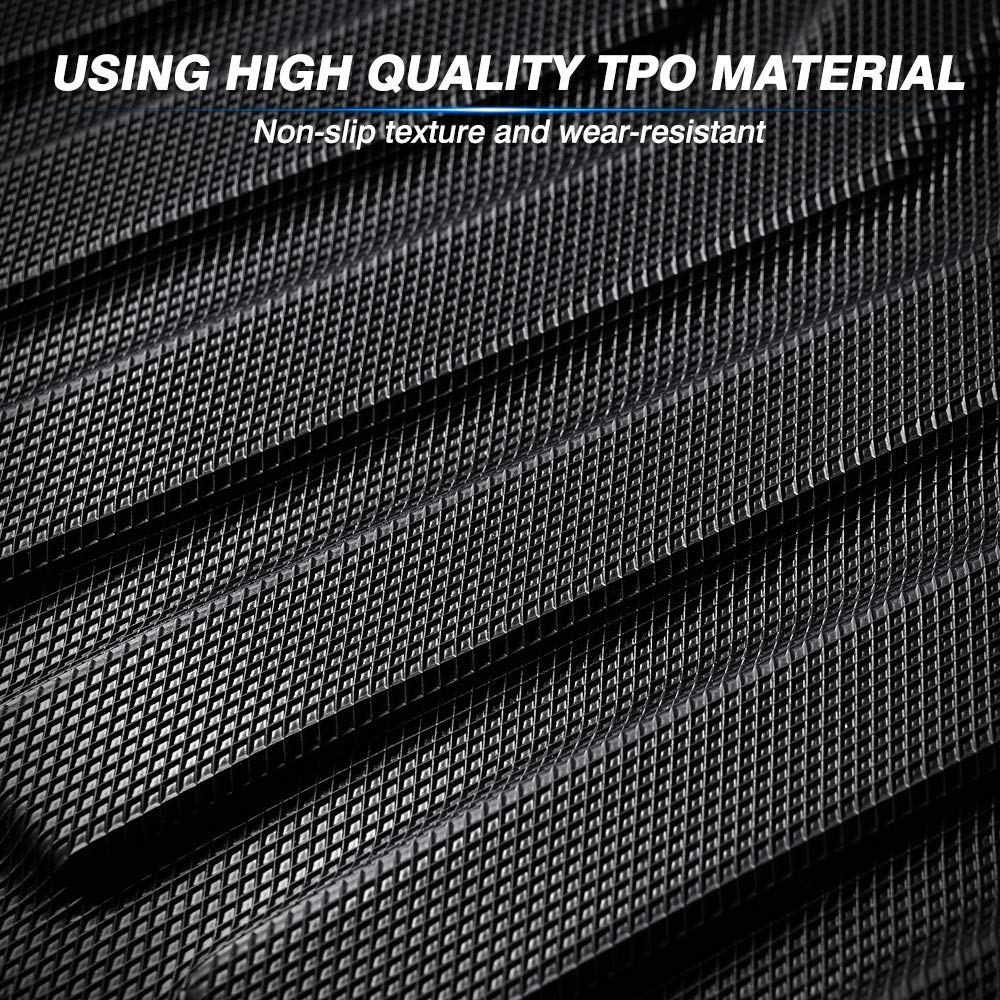 KUST Floor Mats for Tesla Model S Accessories 2012-2024 2025 (Not for Plaid/Long Range) Custom Fit Floor Liners A ll Weather Protection 1st & 2nd Row High Edge Non-Slip