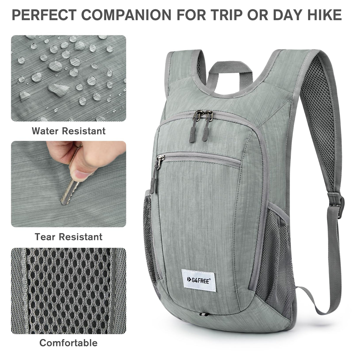 G4Free 10L/15L Hiking Backpack Lightweight Packable Hiking Daypack Small Travel Outdoor Foldable Shoulder Bag
