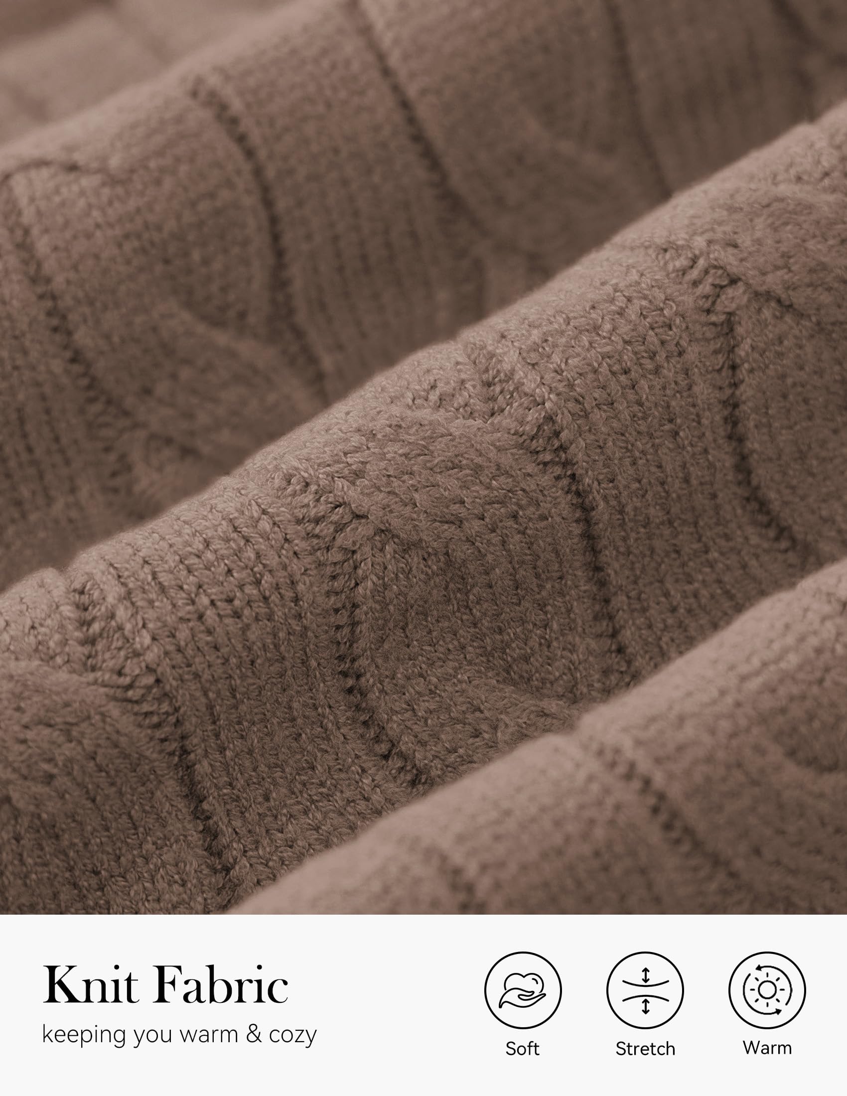 PRETTYGARDEN Spring Cable Knit Oversized Sweaters for Women 2026 Polo V Neck Long Sleeve Casual Chunky Sweater Pullover Tops