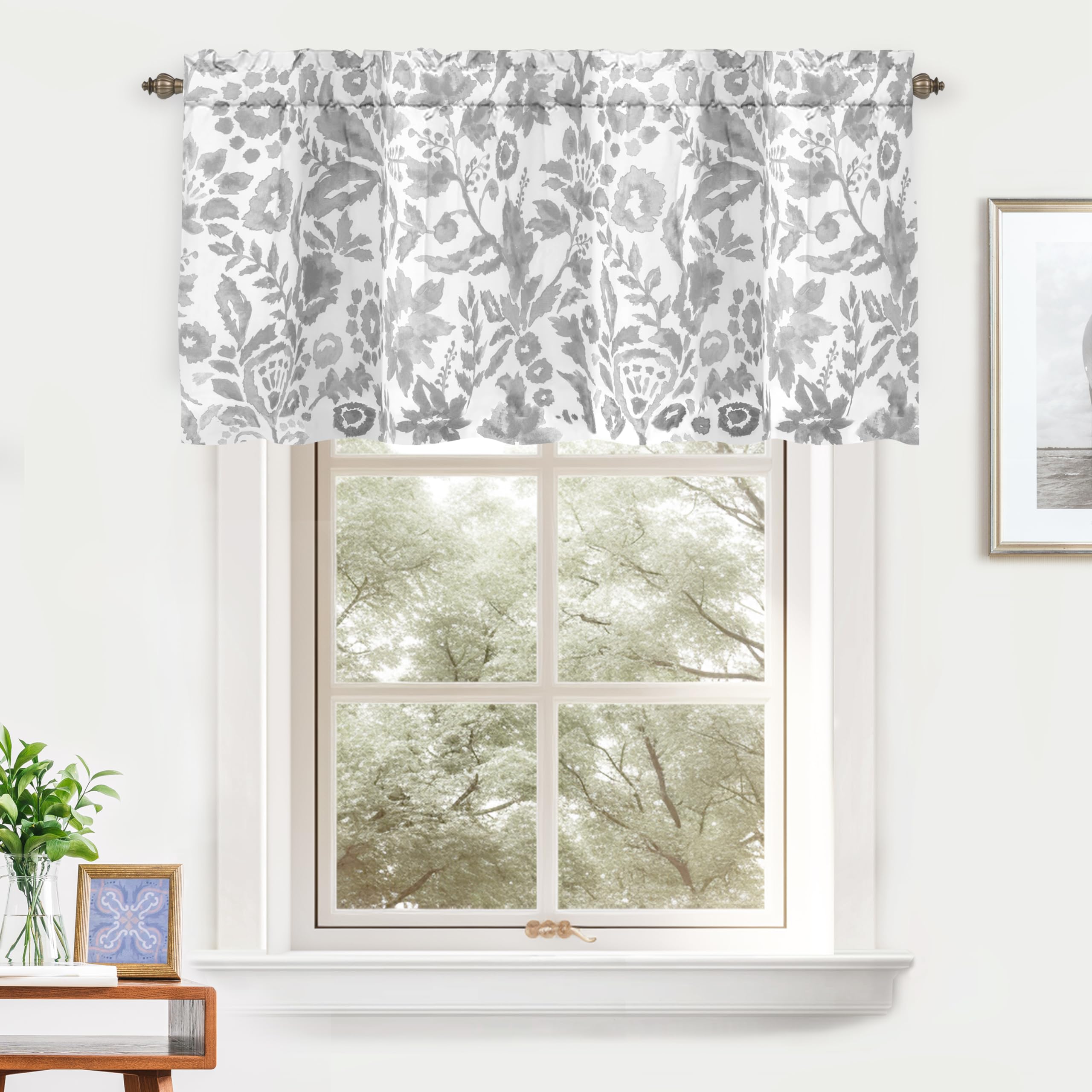 DriftAway Julia Lined Valance Double Layer Thermal Insulated Room Darkening Blackout Valances 3 Inch Rod Pocket Window Valance for Bathroom Living Room 52 Inch by 18 Inch Blush