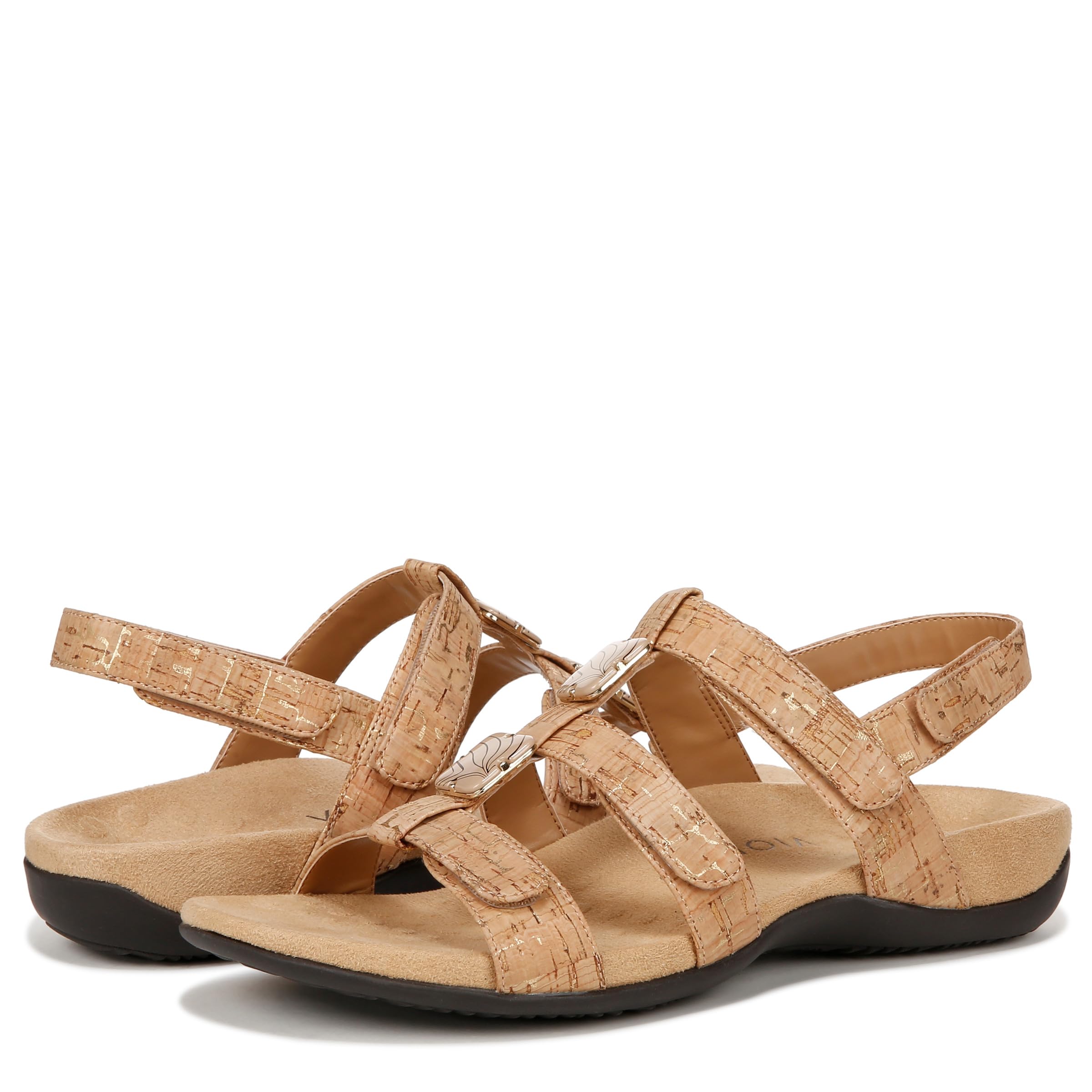 Vionic Women's Women's Rest Amber Backstrap Sandal - Ladies Adjustable Walking Sandals with Concealed Orthotic Arch Support