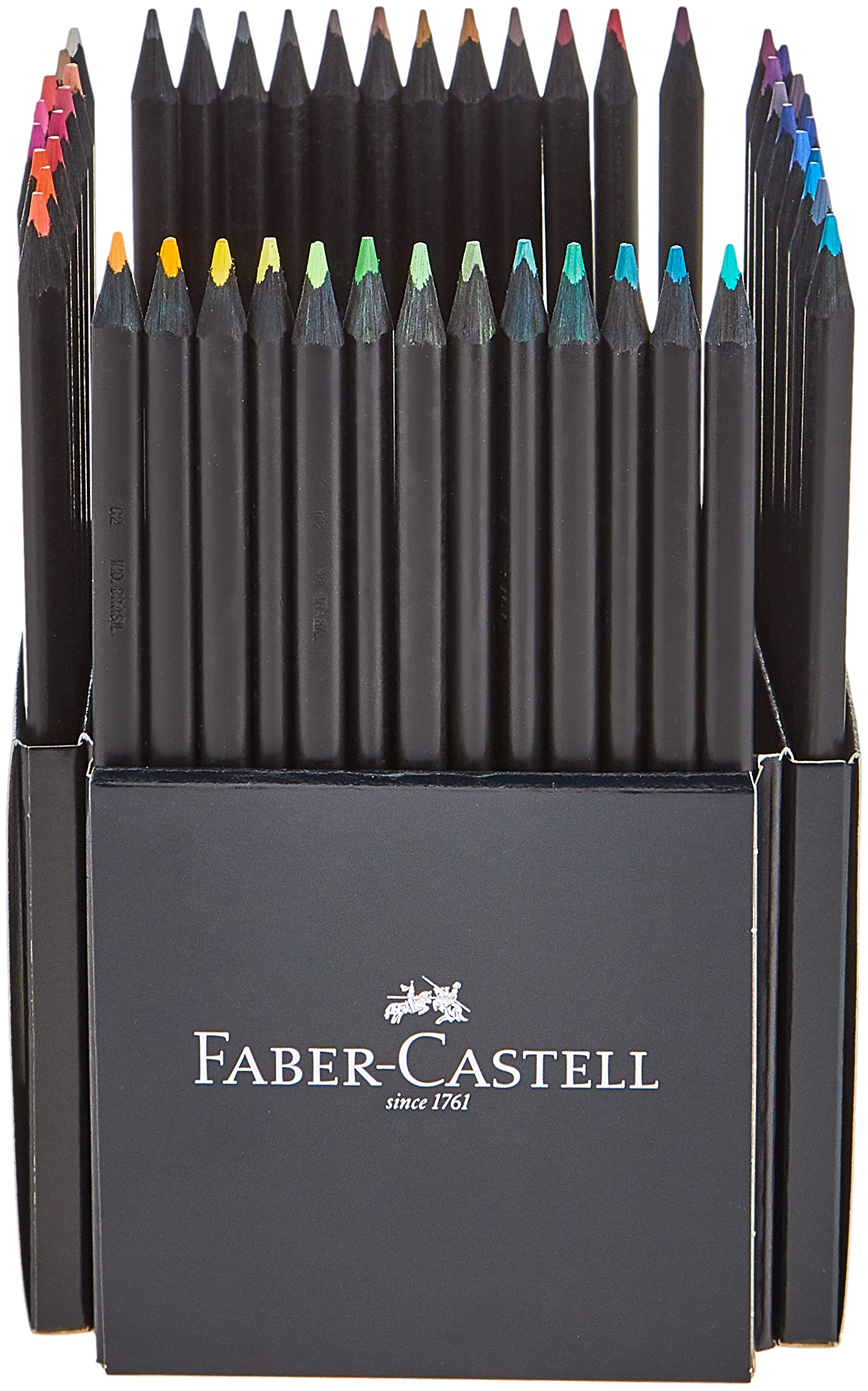 Faber-Castell Black Edition Colored Pencils| Great Back to School Art Supplies | Classic (12 Count)